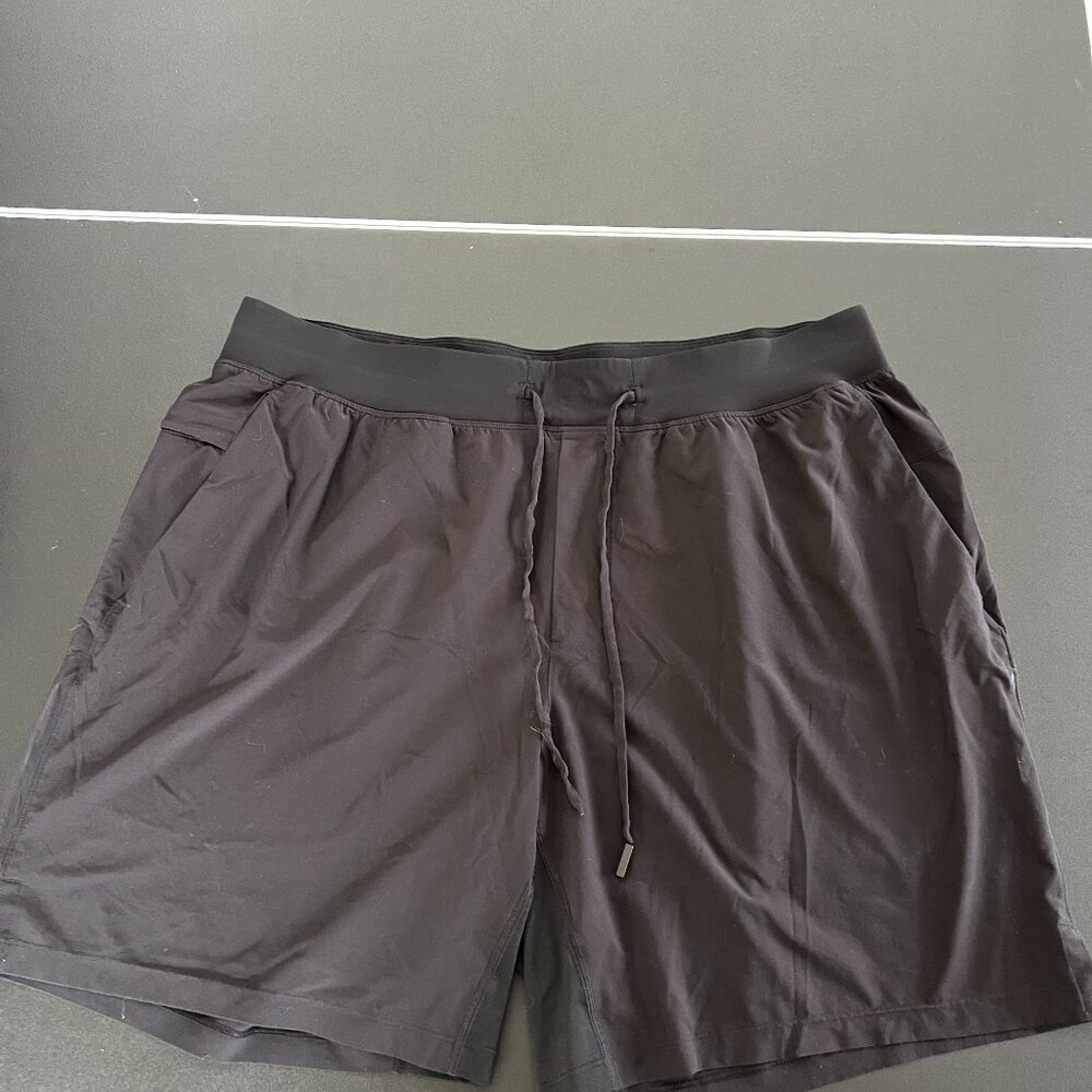 Men's Black Lululemon Shorts, Size XXL